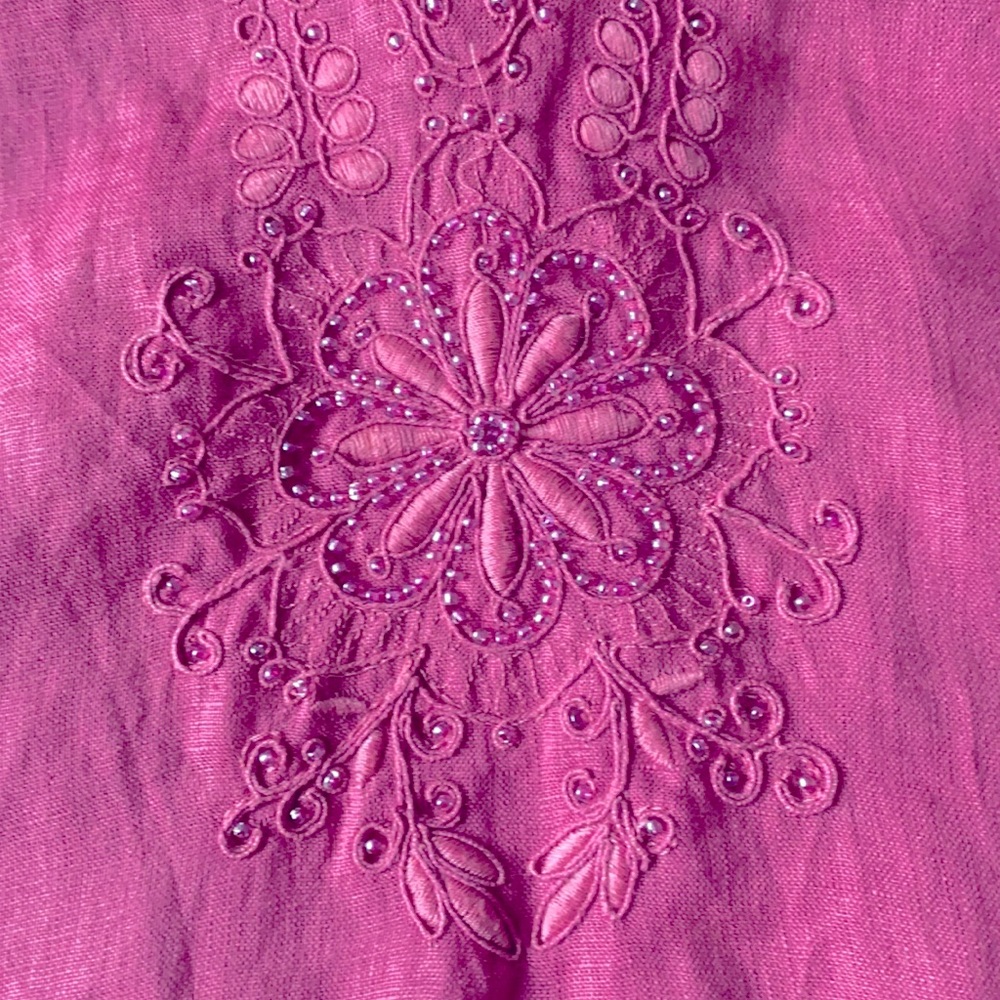 Pink Linen Tunic - Picture 4 of 5